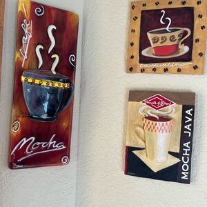 Mocha Java Wall Art Set - Multicolor Ceramic Decor